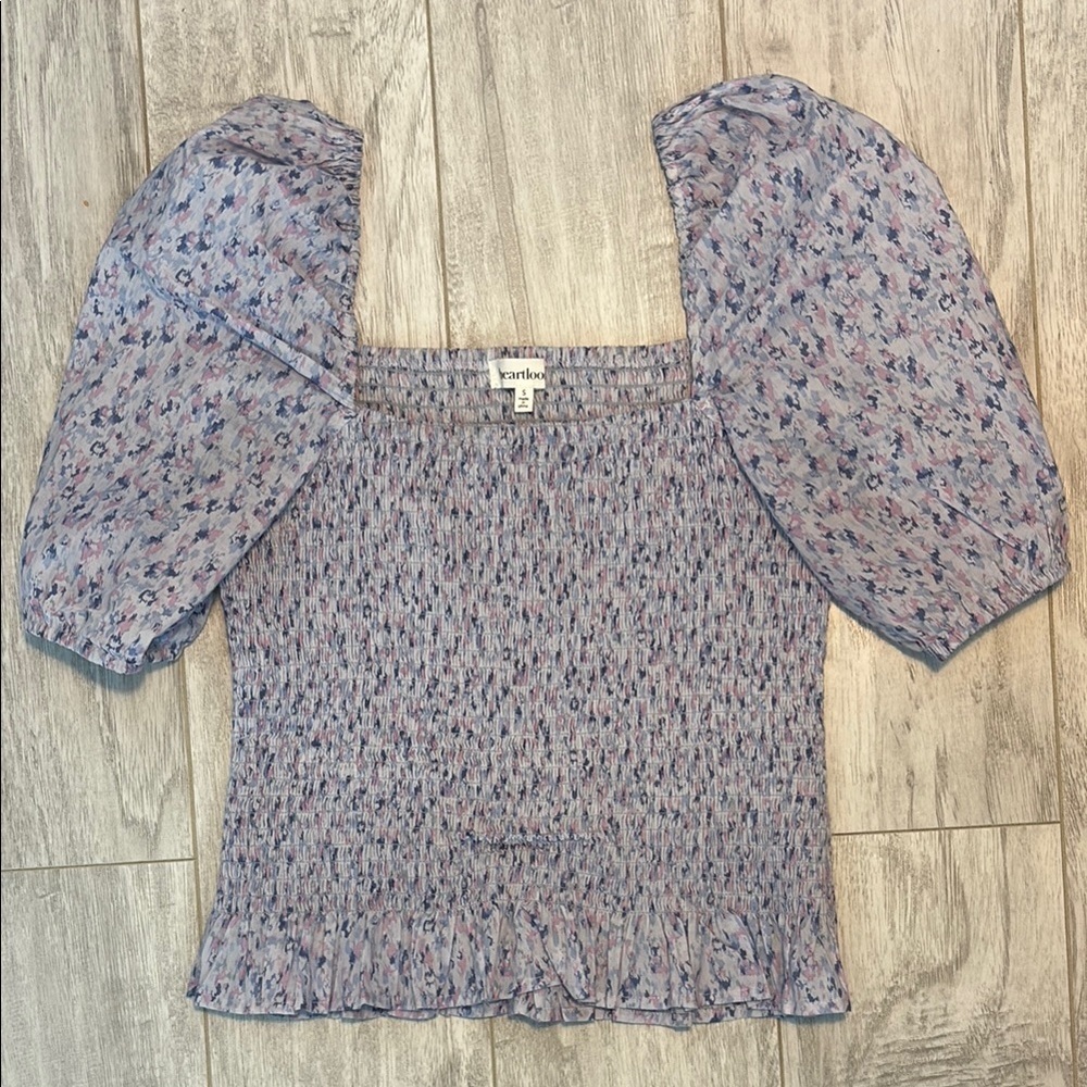 Heartloom Purple Puff Sleeve Blouse with Smocked Details REVOLVE​​